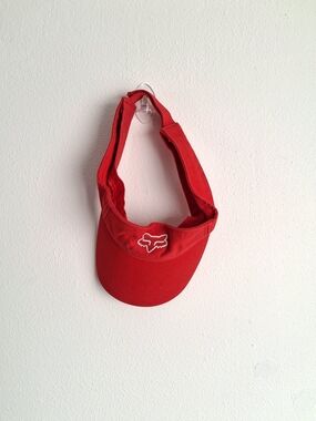 Vintage Fox Racing Sun Visor Cap Hat Red